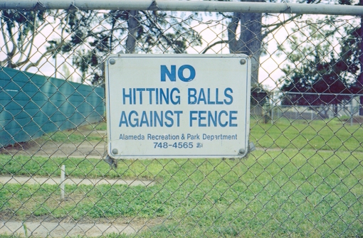 no hitting balls